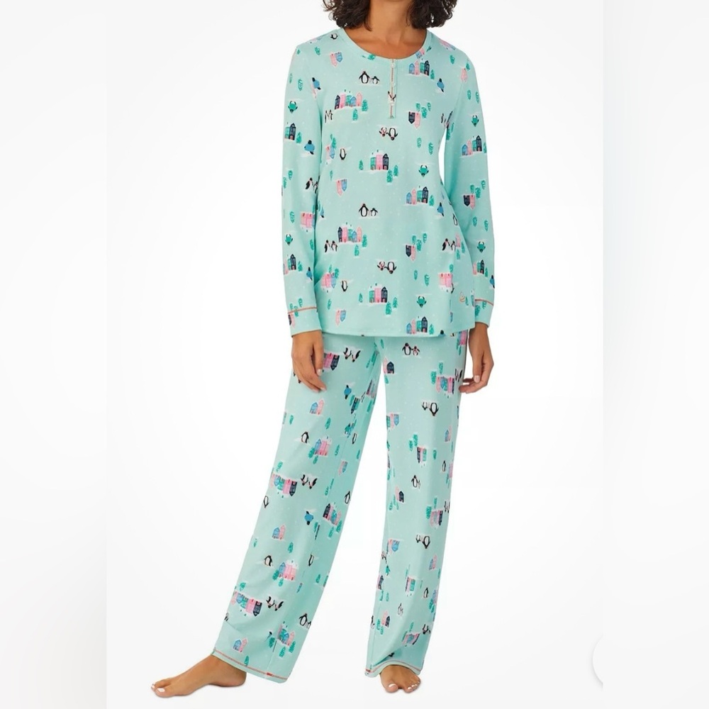 Cuddl Buds Women’s Brushed Sweater-Knit Long Sleeve Pajama Set